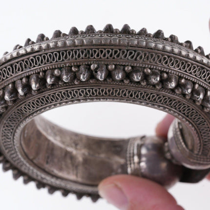 Antique Yemenite Silver filigree bracelet t - Estate Fresh Austin