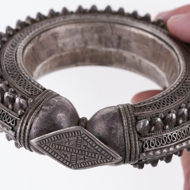 Antique Yemenite Silver filigree bracelet t - Estate Fresh Austin