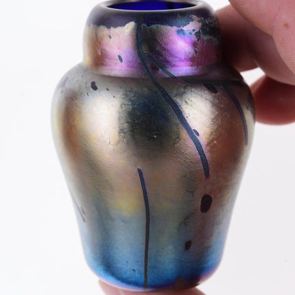 Arthur Allison Texas Studio Art glass miniature vase/toothpick holder - Estate Fresh Austin