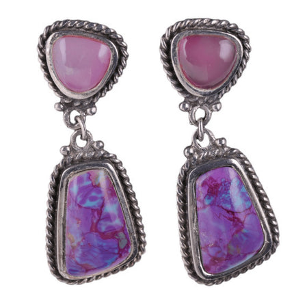 Barse Southwestern style Sterling Purple stone earrings - Estate Fresh Austin