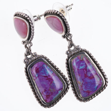 Barse Southwestern style Sterling Purple stone earrings - Estate Fresh Austin