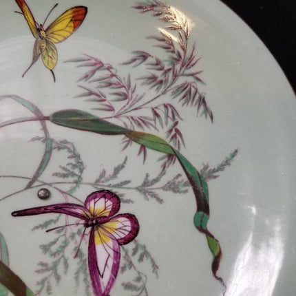 British Porcelain Fruit Compote with Butterflies C.1850 9.5" x 3.5" - Estate Fresh Austin