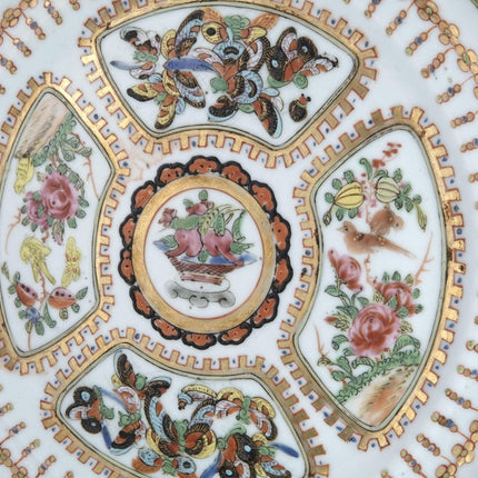 c1840 Chinese Famille Rose Plate with Butterflies - Estate Fresh Austin