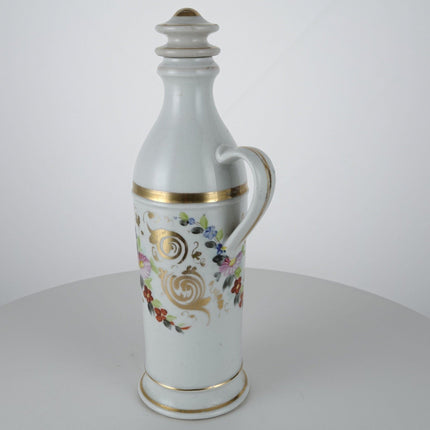 c1870 Old Paris Porcelain Decanter with Stopper Store Pharmacy Bottle - Estate Fresh Austin