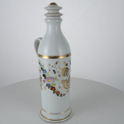 c1870 Old Paris Porcelain Decanter with Stopper Store Pharmacy Bottle - Estate Fresh Austin