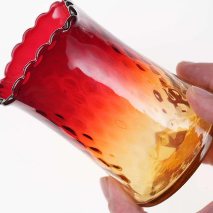 c1890 Amberina Art Glass spooner - Estate Fresh Austin