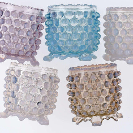 c1890 Beatty Overall Hobnail Opalescent Toothpick collection - Estate Fresh Austin