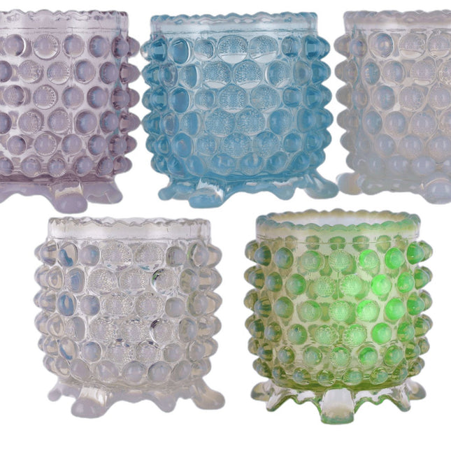 c1890 Beatty Overall Hobnail Opalescent Toothpick collection - Estate Fresh Austin