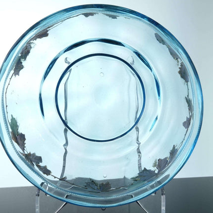 c1890 Large Enameled art glass brides basket bowl - Estate Fresh Austin