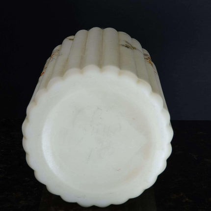 c1890 Mt Washington Crown Milano Melon Ribbed Muffineer Sugar Shaker - Estate Fresh Austin