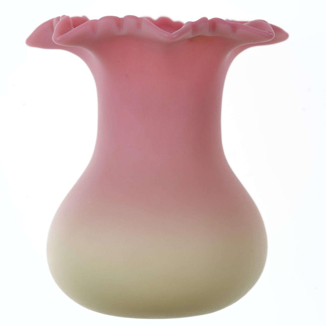 c1890 Thomas Webb Burmese cabinet vase - Estate Fresh Austin