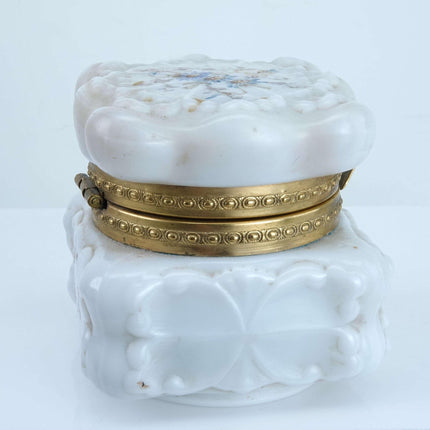 c1890 Wavecrest Art Glass Jewelry Box Dresser Jar - Estate Fresh Austin