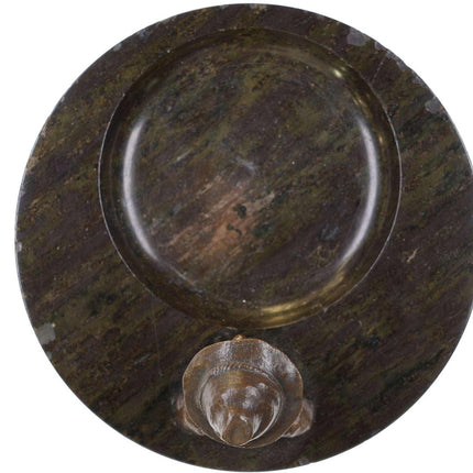 c1900 Echte Bronce Austrian Bronze Boy marble ashtray - Estate Fresh Austin