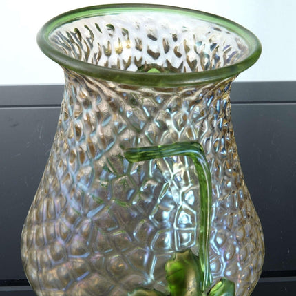 c1900 Kralik Martele Verre-de-Soie Art Nouveau Bohemian art glass vase - Estate Fresh Austin