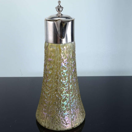c1900 Kralik/Loetz Bohemian Iridescent Art Glass Small Claret Jug/Syrup pitcher - Estate Fresh Austin