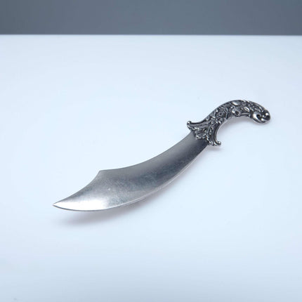 c1900 Large Sterling Silver Arabian Knife Brooch - Estate Fresh Austin