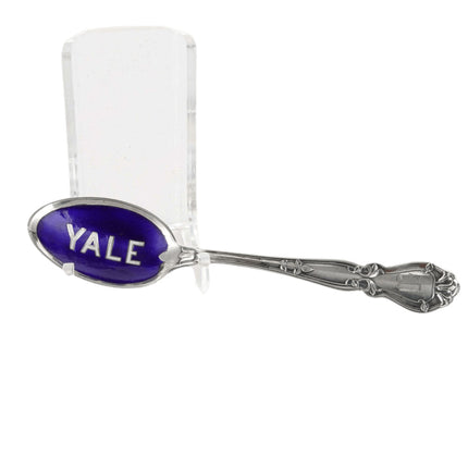 c1900 Yale University Gorham Sterling Silver Enamel Spoon - Estate Fresh Austin