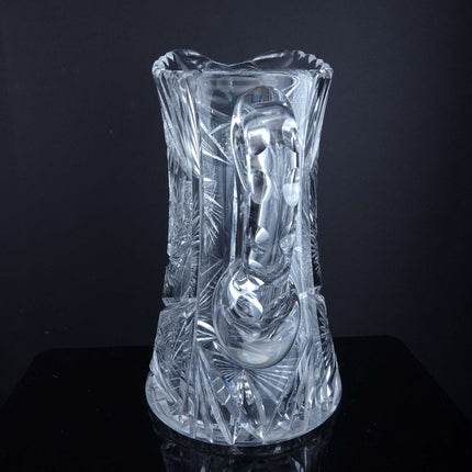 c1905 American Brilliant Period Cut glass Water Pitcher - Estate Fresh Austin