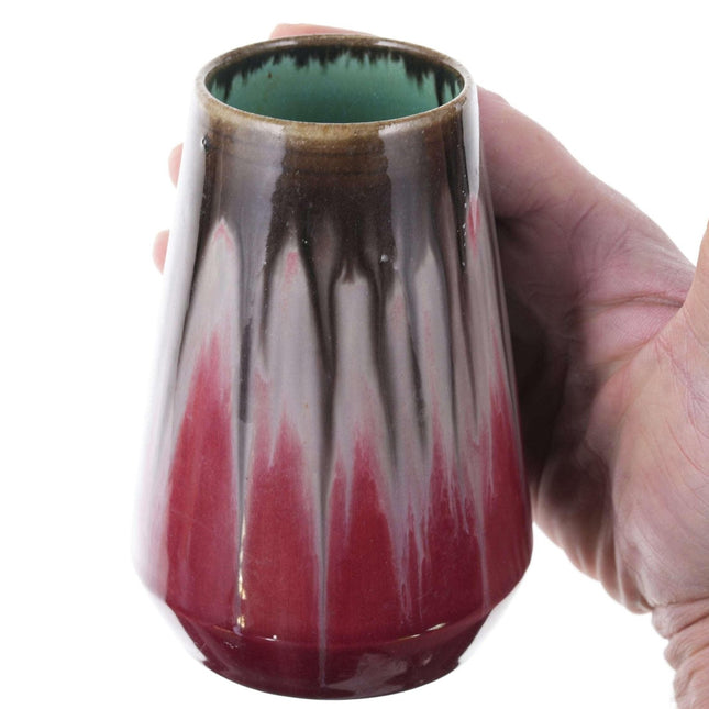 c1910 Drip glaze art pottery vase - Estate Fresh Austin