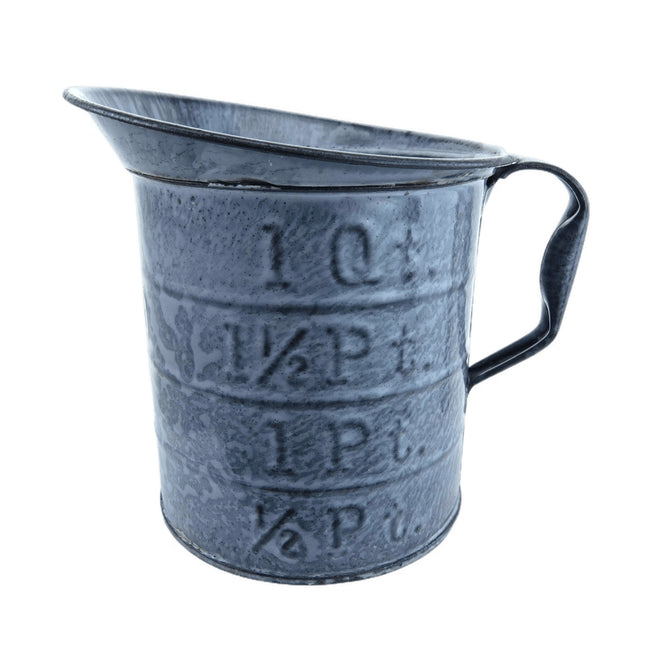 c1920 1 Qt Grey Graniteware Measuring cup For Household use only - Estate Fresh Austin