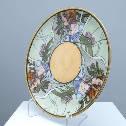 c1920's Haviland Art Deco Woman Cabinet Plate - Estate Fresh Austin