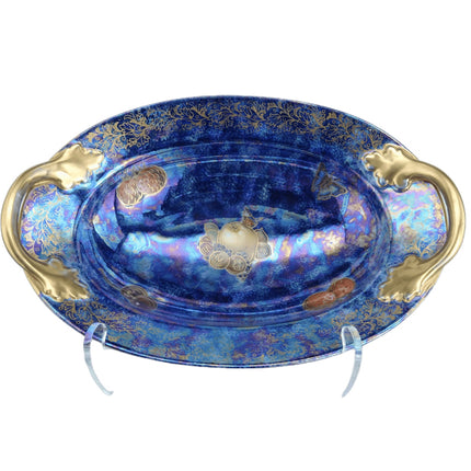 c1930 Rosenthal Elite Lustre decorated Art deco bowl with heavy gold Butterfly a - Estate Fresh Austin