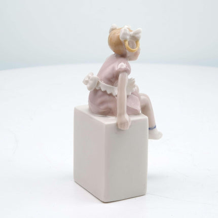 c1940 Lenox Miniature Girl on Ledge Figure - Estate Fresh Austin