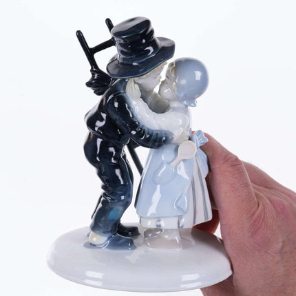 c1950's Metzler and Ortloff German Porcelain Young Chimney Sweep and Maid lovers - Estate Fresh Austin