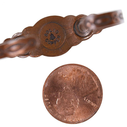 c1960 Childs copper cuff bracelet by Bell Trading Post - Estate Fresh Austin