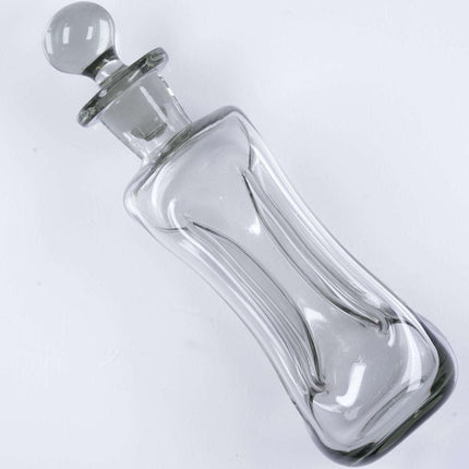 c1960 MCM 4 chamber smoke glass perfume bottle - Estate Fresh Austin