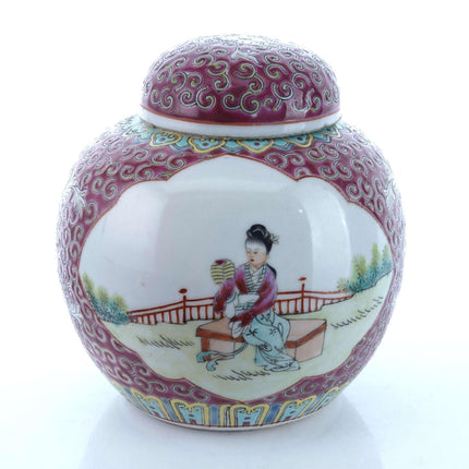 Chinese Republic Period Tea Jar with lid - Estate Fresh Austin