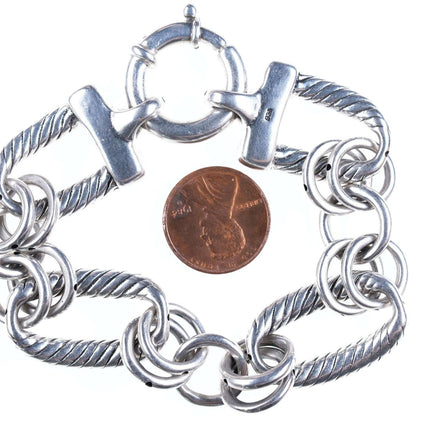 Chunky Retro Sterling link bracelet - Estate Fresh Austin