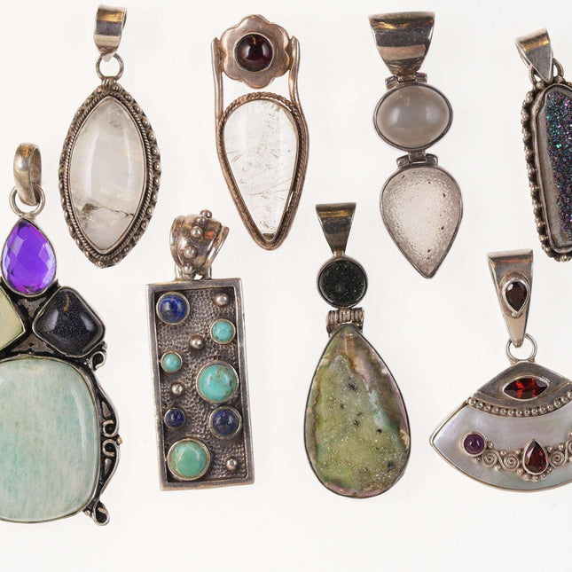 Collection Sterling Healing crystals pendants - Estate Fresh Austin