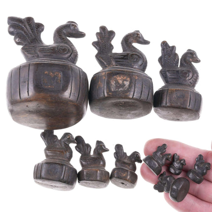 Extensive Antique Burmese Bronze opium weight set n - Estate Fresh Austin