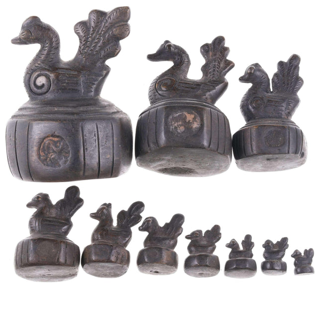 Extensive Antique Burmese Bronze opium weight set n - Estate Fresh Austin