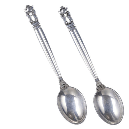 Georg Jensen Acorn Demitasse/mocha spoons pair - Estate Fresh Austin