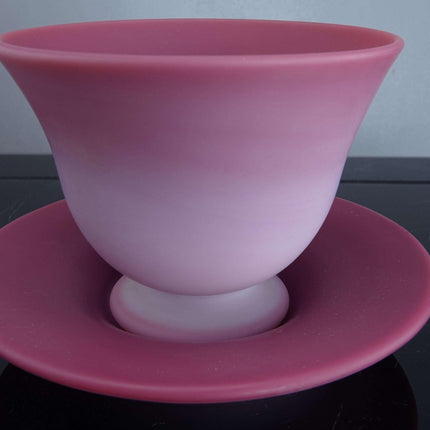 Gunderson Pairpoint Peachblow Cup and Saucer - Estate Fresh Austin