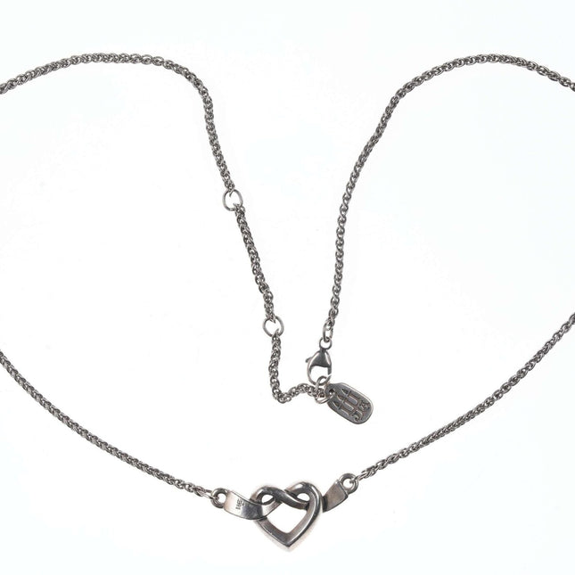 James Avery Sterling heart knot necklace - Estate Fresh Austin