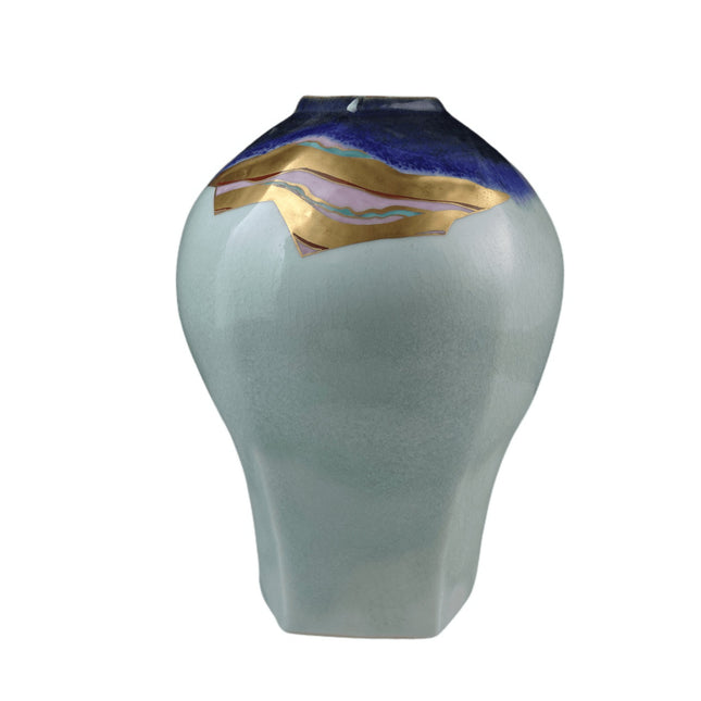 Japanese Rokusan-Saku decorated Art pottery Vase - Estate Fresh Austin