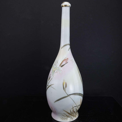 Meiji Period Japanese Studio Porcelain bottle form vase - Estate Fresh Austin
