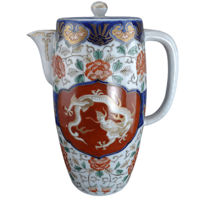 Meiji Period Japanese Studio Porcelain Imari Covered pitcher - Estate Fresh Austin