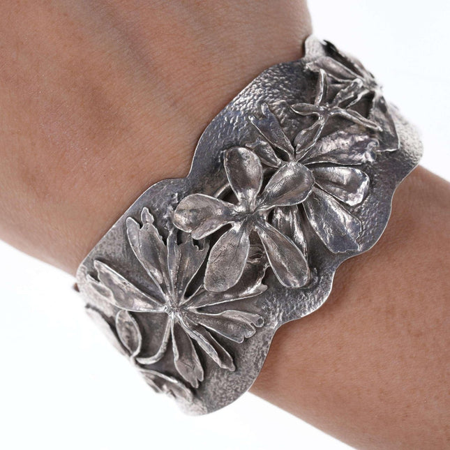 Modern Handmade Sterling silver bracelet by Texas Artisan Lee Carrell - Estate Fresh Austin
