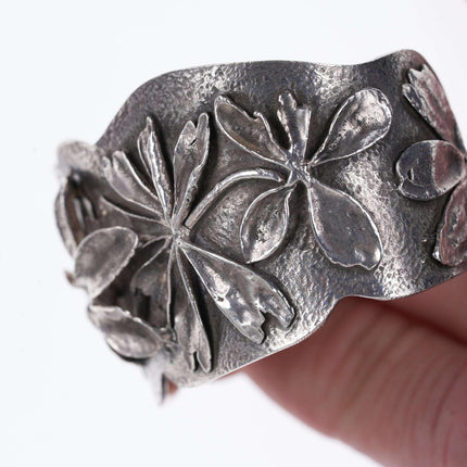 Modern Handmade Sterling silver bracelet by Texas Artisan Lee Carrell - Estate Fresh Austin