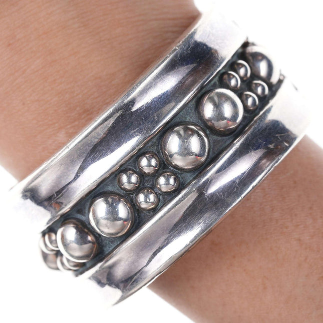 Modernist Taxco Sterling silver bangle bracelet - Estate Fresh Austin