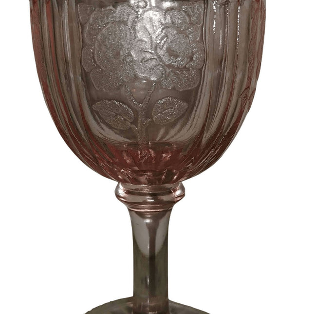 Pink Mayfair Open Rose wine glass Depression 4.5" 3oz 1930's Mint (multiple avai - Estate Fresh Austin
