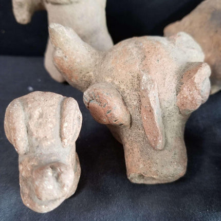Pre Columbian Pottery Lot Whistle Effigy Figural Miniatures Beads Aztec Incan N - Estate Fresh Austin