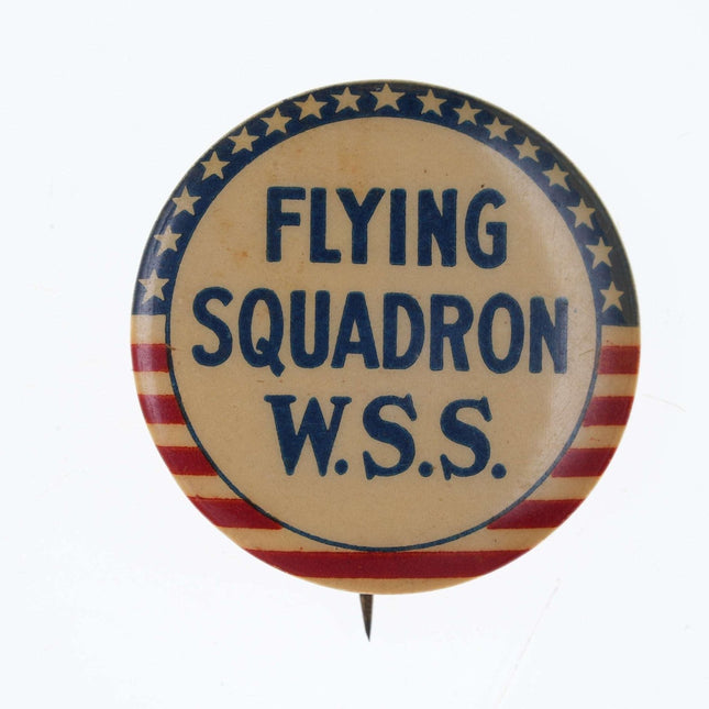 Rare WW1 Era Flying Squadron W.S.S. Postal Service pinback button - Estate Fresh Austin
