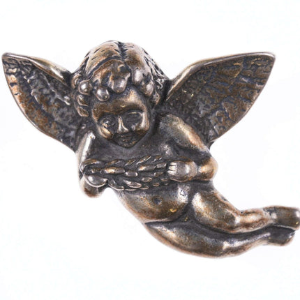 Rebecca Collins Cast Oxidized sterling silver angel pin - Estate Fresh Austin