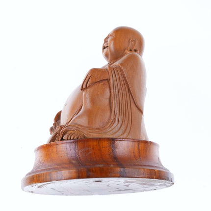 Republic Period Chinese Carved boxwood buddha - Estate Fresh Austin