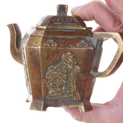 Republic Period Chinese cast brass teapot - Estate Fresh Austin